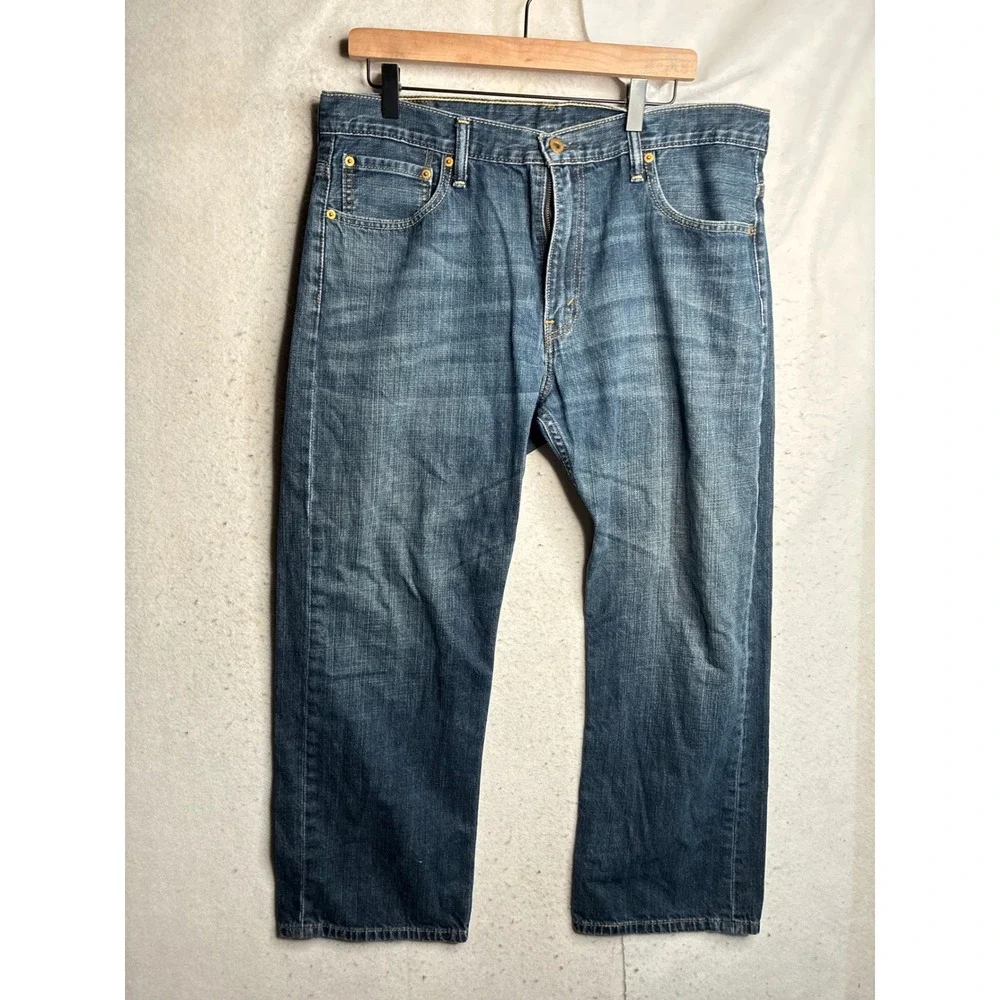 Levis 569 Loose Straight Leg Jeans Mens 36x30 Blue Denim Medium Wash 00569-0041